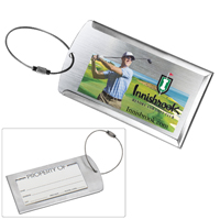 Brushed Metal Luggage Bag Tag (PhotoImage Full Color)